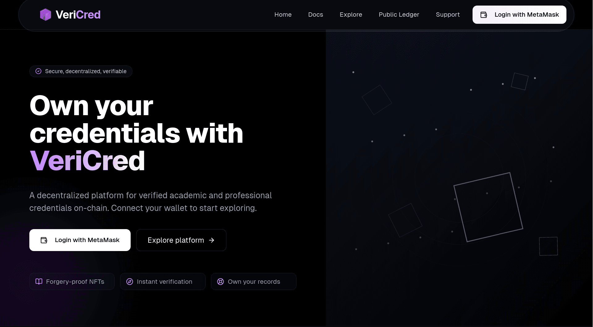 VeriCred — Blockchain Credentialing